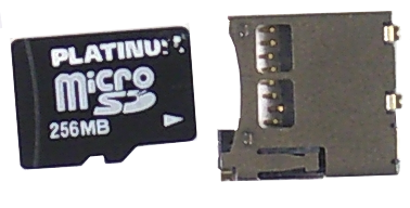 MicroSD-Karte und Halter
